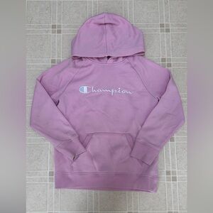 Champion Girls Pink Hoodie Size L | Cozy Fleece Pullover Sweatshirt